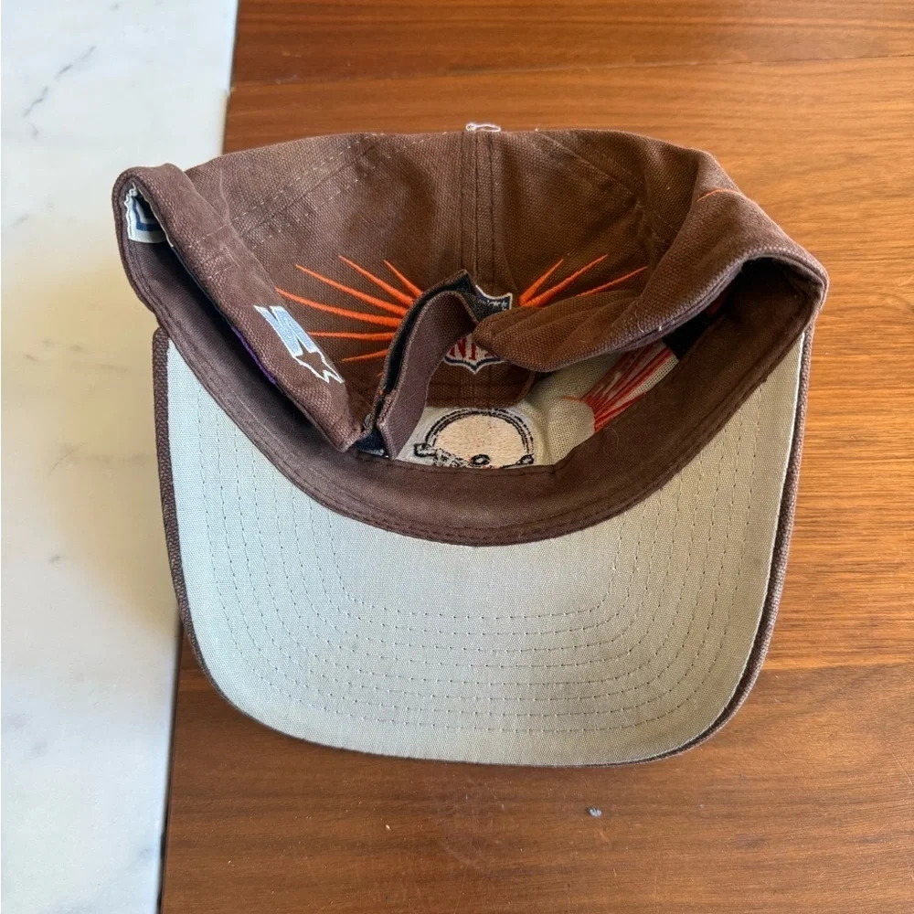 Vintage Cleveland Browns Cap with Orange Football Helmet Design
